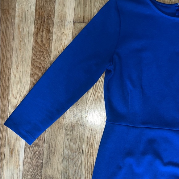 Chic Royal Blue 3/4 Sleeve Dress - Picture 3 of 4